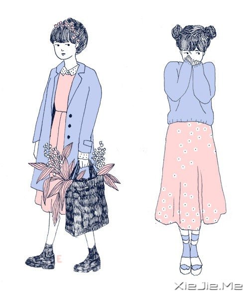 时尚小清新插画
